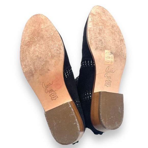 Joie Lucy Black Suede Silver Studded Ankle Booties Women’s Size EU 38.5 | US 8.5 - Picture 15 of 16